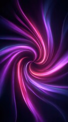 Obraz premium Vibrant swirling abstract light trails in purple and pink hues