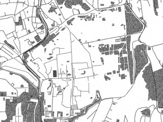 Obraz premium Black and white map poster of Jerusalem Old Town, Israel, illustrated in hand-drawn style.