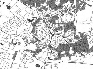Poster-ready monochrome city map of Migdal Ha'Emeq, Israel, with detailed streets and rivers.