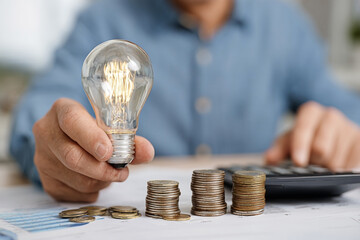 Calculating energy savings from efficient lighting and reduced utility costs