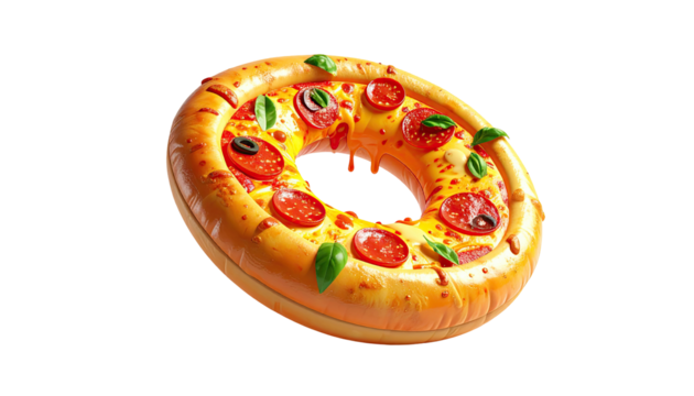 3D pizza donut, delicious