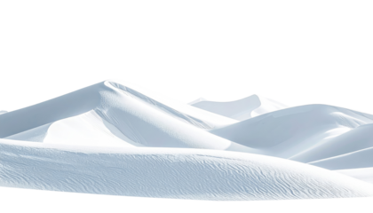 Snowy desert dunes landscape