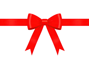 Red ribbon bow on black background (4)