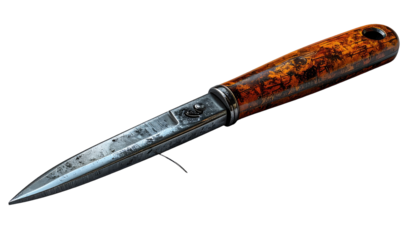 Antique style knife with wooden handle