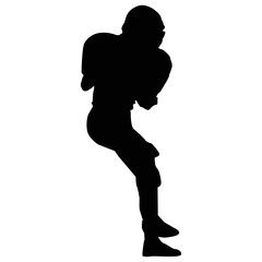 American football player silhouettes, football silhouettes