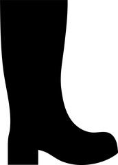 Rain Boots Silhouette | Waterproof Footwear Vector | Fashion Outline Clipart
