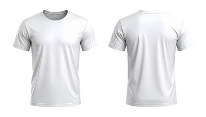 Fototapeta premium Front and back view of a plain white t-shirt (2)