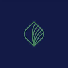 Leaf Emblem on Dark Background for Branding and Conservation