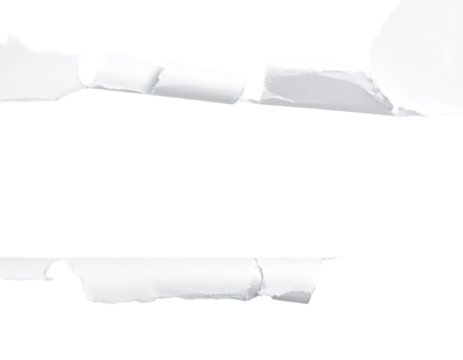 Ripped white paper with torn edges