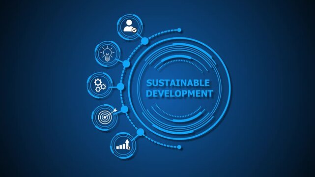 Abstract blue vector background with light circles and a gear pattern for technology and internet web design concepts