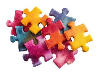 Fototapeta premium autism color puzzles