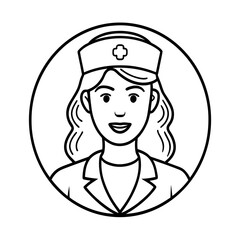 Smiling girl wearing a hat cartoon illustration vector design