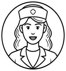 Girls with Different Headwear Vector Illustration