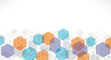 Abstract Hexagon Pattern Science Technology Background