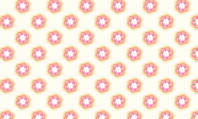 Geometric line abstract flowers pattern. Seamless vector modern glowing gradient ornament for textile, fabric, interior, ceramic, wallpaper, paper decoration