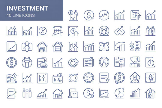 Flat design vector icon set for web and mobile business and media icons collection - Powered by Adobe