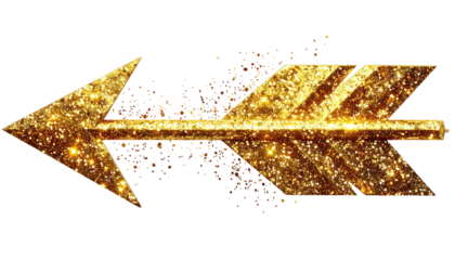 Glittering golden arrow