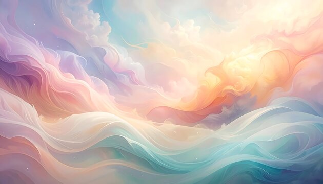 Dreamlike, pastel cloudscape