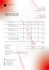 Red And Black Invoice