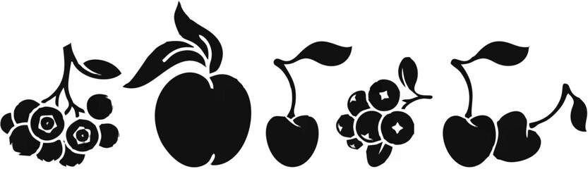 Isolated peach cherry cranber...