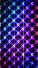 Fototapeta premium Vibrant abstract photo showcasing dazzling diamond shaped light patterns in electric blue and vivid purple hues
