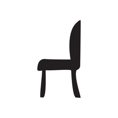 Simple black silhouette chair