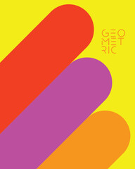 Vibrant Abstract Geometric Shapes Vector |  Background Collection in Pop Art and Bauhaus Style | 
Modern Minimalist Cover Template Set with Bold | Neon Curved Shapes and High Contrast Colors