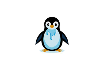 penguin on white background