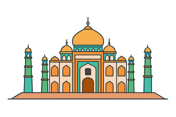 taj mahal vector illustration