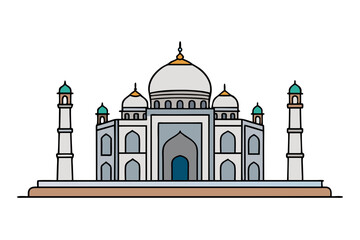 taj mahal vector illustration