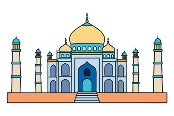 taj mahal vector illustration