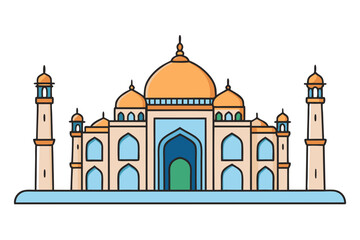 taj mahal vector illustration