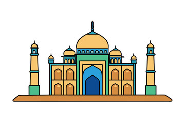 taj mahal vector illustration