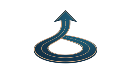 A winding road upward