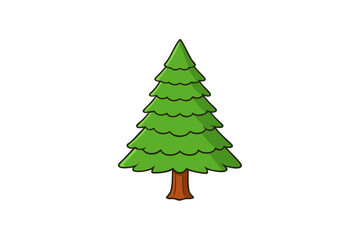christmas tree isolated on white