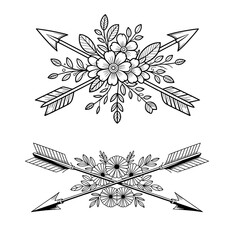 Floral arrow divider