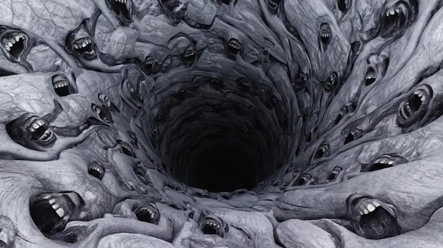 A pit of endless screaming shadows 