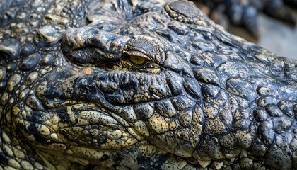 Fototapeta premium Close-up of a crocodile's head (1)