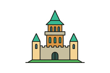 vector illustration of a castle