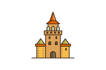Fototapeta premium vector illustration of a castle