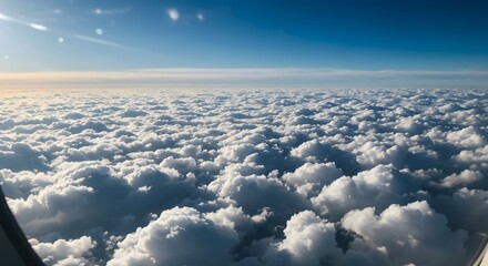 Naklejka premium Cloud view from airplane