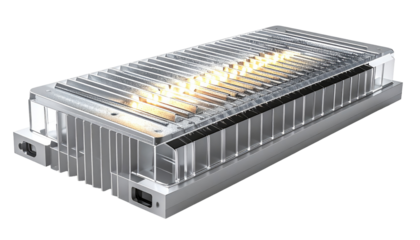Metal heat sink with LEDs