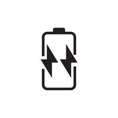 Fast Charging Battery Icon with Double Lightning