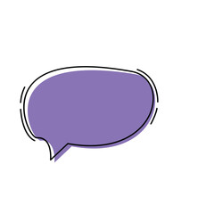 Fototapeta premium Cute colorful speech bubble vector for dialogue