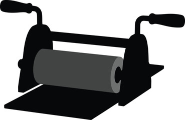 Printing Press Vector Illustration for Graphic Design, Historical Context, and Creative Projects