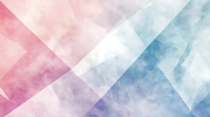 Abstract watercolor background with overlapping triangles and pastel hues