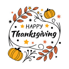 Happy Thanksgiving Typography Vector Design