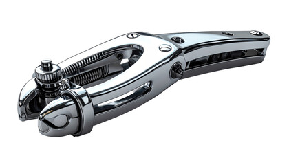 Highly detailed, polished, metal clamp