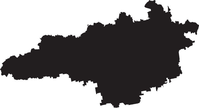 Kirovohrad Oblast in Ukraine Silhouette Solid Map