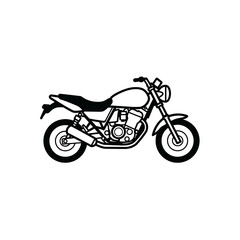 Fototapeta premium A sleek and stylish black motorcycle, showcasing its powerful engine and classic design